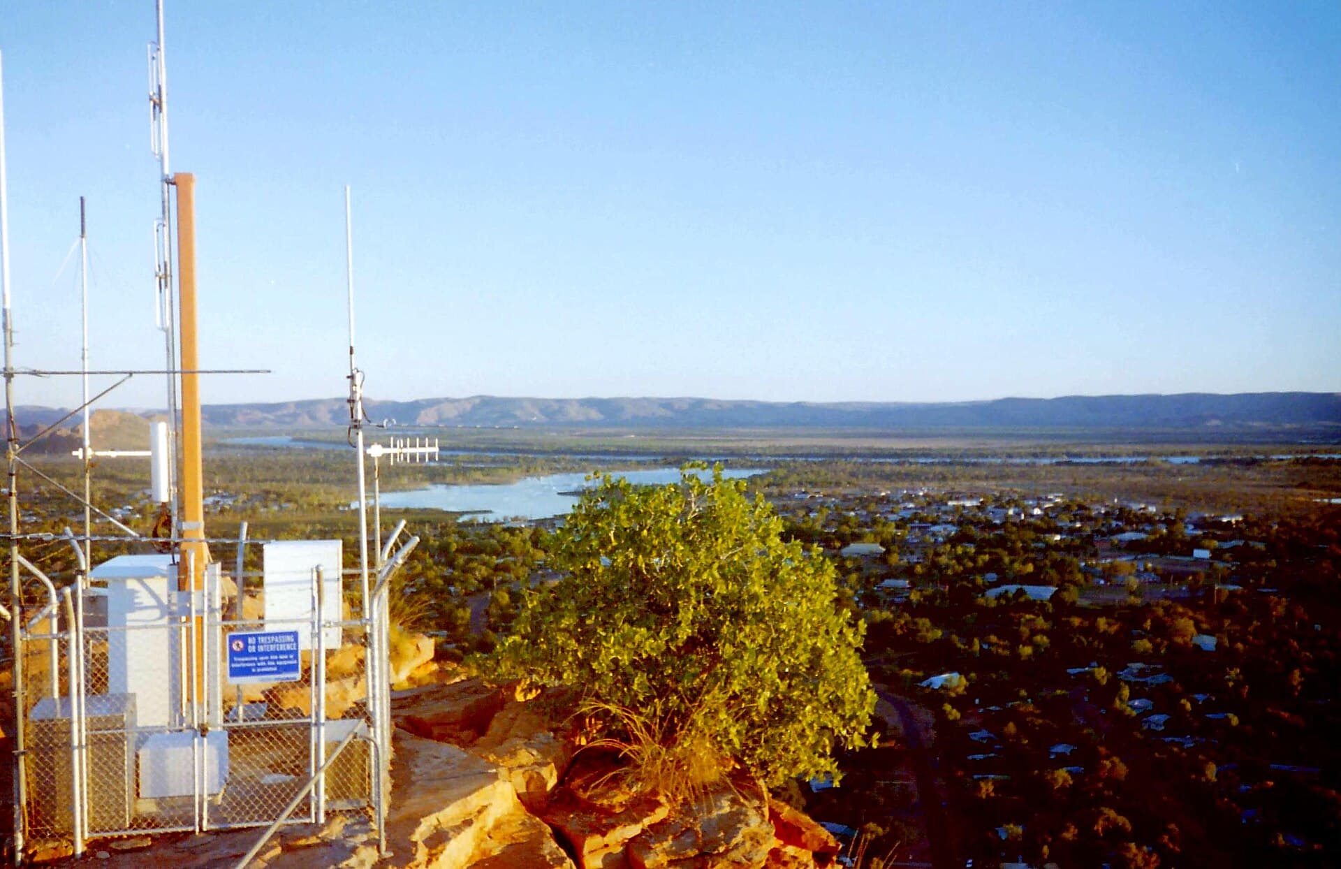 View from a Kununurra lookout across irrigation flats and quartzite ranges in the East Kimberley.