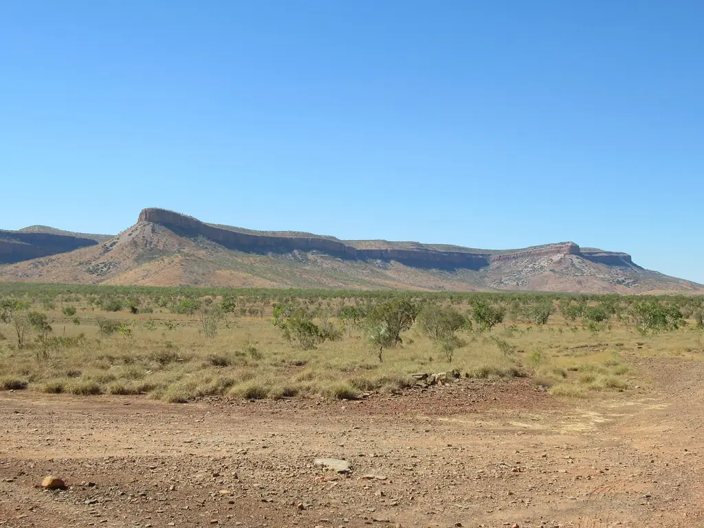 The sandstone escarpment of the Cockburn Range in the East Kimberley