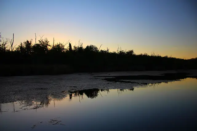 The Ord River at sunset in the dry season near Kununurra